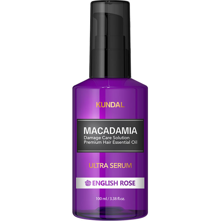 Kundal Macadamia Ultra Hair Serum English Rose 100ml nourishing and smoothing hair serum